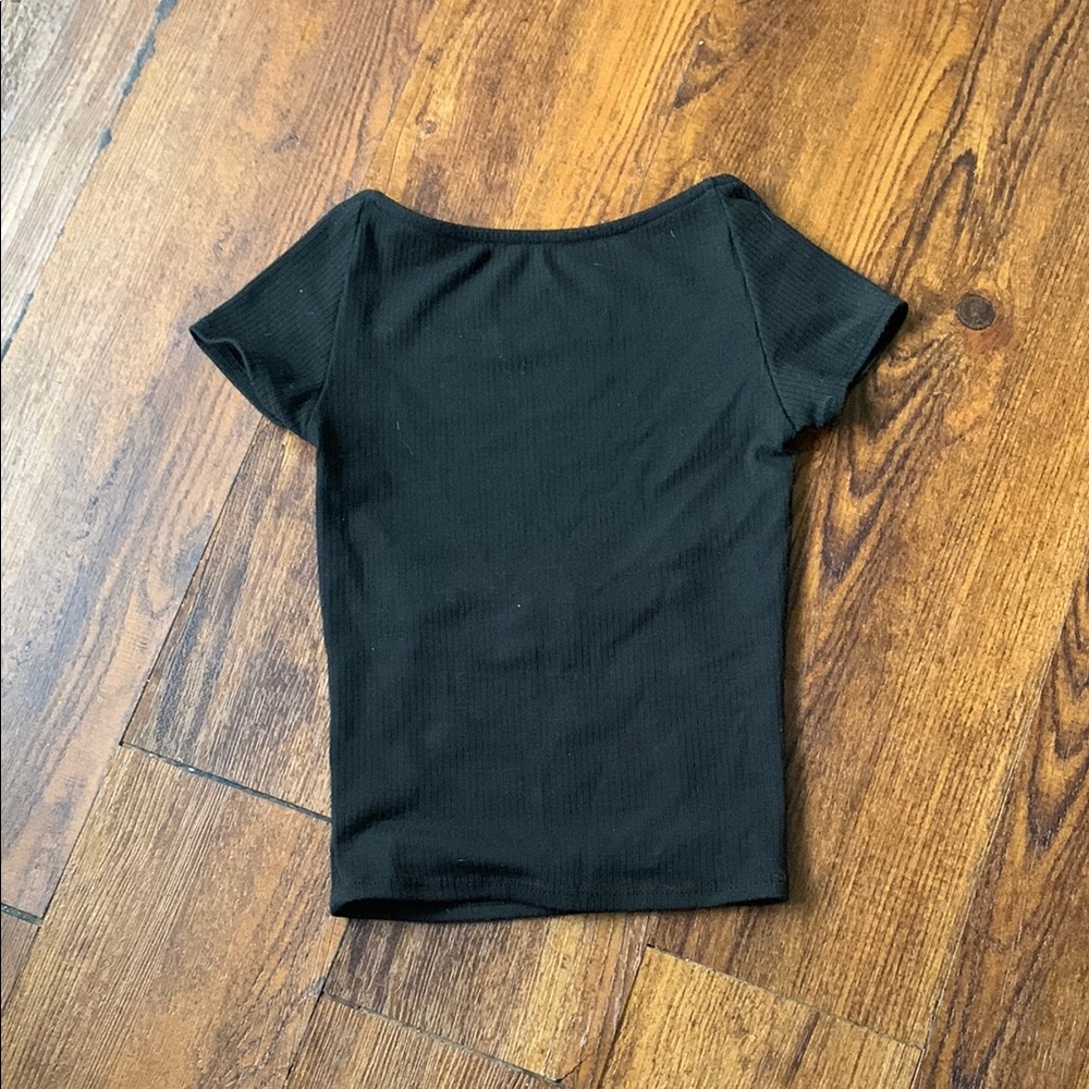 Urban Outfitters Backless Black Short Sleeve Tee